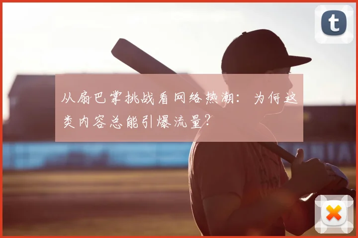 从扇巴掌挑战看网络热潮：为何这类内容总能引爆流量？